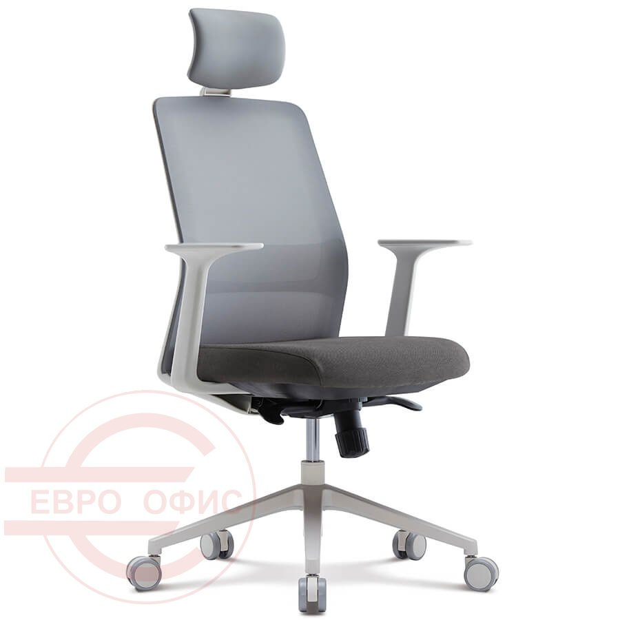 AROUND CH6200CWHZ Кресло для руководителя Fursys, обивка комбинированный (Серый (2H1W))