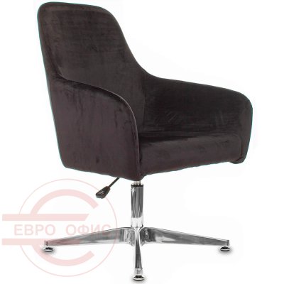 CH-390 УЦ Кресло для посетителя  Бюрократ, обивка ткань (Черный Italia Black)