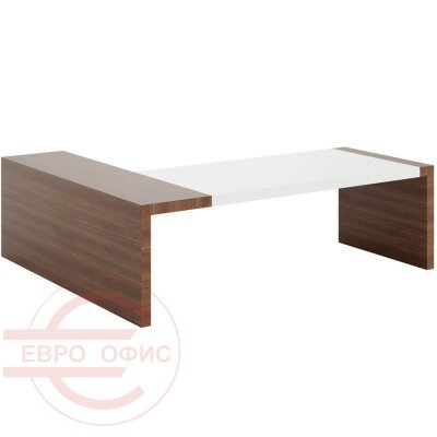 KY7041/541+KY7371/002+KY7383/002 Стол письменный Profoffice KYO (Орех/Белый)