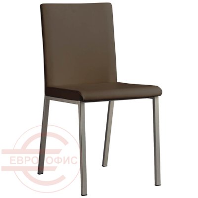 CH0017Z Стул для посетителя CH0017 Fursys, обивка экокожа (Коричневый)