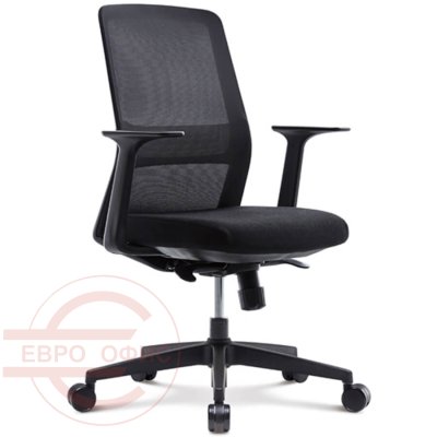 CHN6200CZ Кресло для персонала AROUND Fursys, обивка сетка / ткань (Чёрное (2H6B))