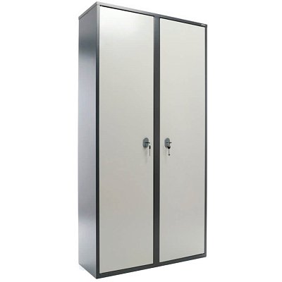 AIKO SL-185/2 Бухгалтерский шкаф ПРОМЕТ, два ключевых (Корпус – графит (RAL 7024), дверь – светло-серая (RAL 7038))