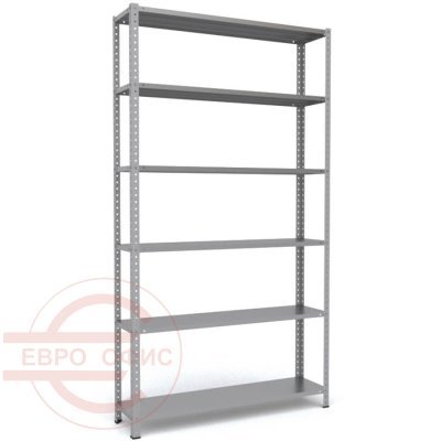MS-220x120x30 Металлический стеллаж ПРОМЕТ, 6 (Серый полуматовый (RAL 7038))