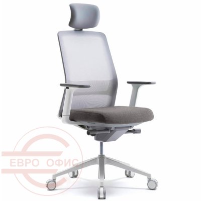 CHA6200WAHZ Кресло для руководителя AROUND Fursys, обивка сетка / ткань (Серый (2H1W))