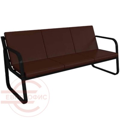 ТУЛУЗА МС7/1-03 Многоместная секция  COMFORUM, обивка экокожа (Коричневый)