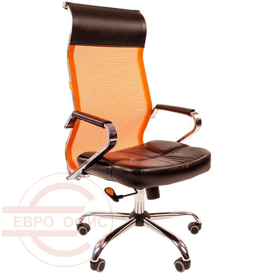 700 Кресло для руководителя Chairman, обивка комбинированный (Оранжевый)