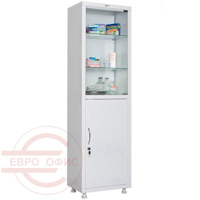 МД 1 1657/SG Шкаф медицинский ПРОМЕТ, ключевой (Белый (RAL 9016))