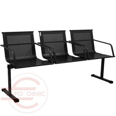 ФОРУМ СМ 88/3-03 Многоместная секция  COMFORUM, обивка экокожа (Чёрный)