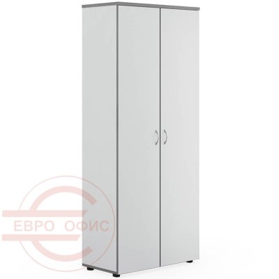 А-16 УЦ Шкаф закрытый с полками Мебель Стиль Агат (Светло-серый (кромка: тёмно-серый))