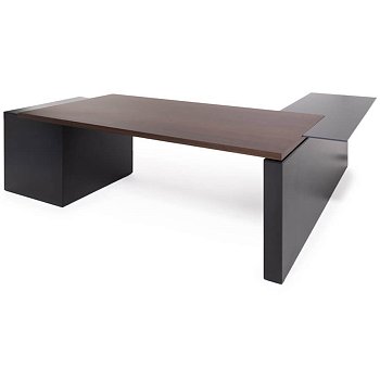 104 104 sx Стол письменный с тумбой Profoffice RENZ (Эвкалипт / черный)