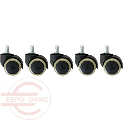 CastorSet3850/PU Набор колес Бюрократ (Черный)