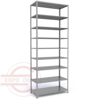 MS-310x120x60 Металлический стеллаж ПРОМЕТ, 9 (Серый полуматовый (RAL 7038))