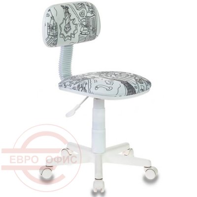 CH-W201NX/PS Кресло детское  Бюрократ, обивка ткань (Белый)