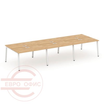 SN-6A.DRS-082 Рабочая станция двухсторонняя RIVA Стайл Проджект (Тиквуд Светлый/Металл Белый)