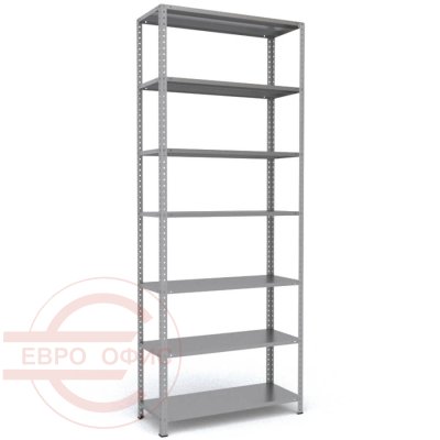 MS-255x100x40 Металлический стеллаж ПРОМЕТ, 7 (Серый полуматовый (RAL 7038))
