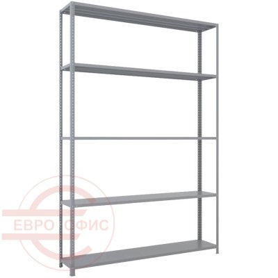 MS-220x150x30 NEW Металлический стеллаж ПРОМЕТ, 5 (Серый полуматовый (RAL 7038))