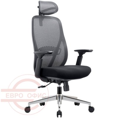 CH585 Кресло для руководителя  Chairman, обивка комбинированный (Чёрный)