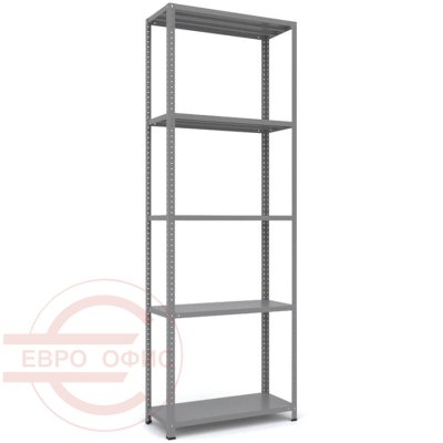 MS_200x70x30 Металлический стеллаж ПРОМЕТ, 5 (Cерый полуматовый (RAL 7038))