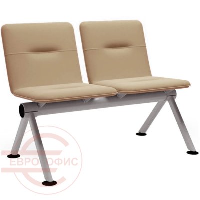 ВЕКТОР БП МС 20/2-02 Многоместная секция  COMFORUM, обивка экокожа (Темно-бежевый (Oregon 02))