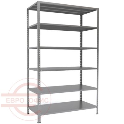 MS-200x120x60 Металлический стеллаж ПРОМЕТ, 6 (Серый полуматовый (RAL 7038))
