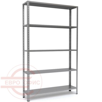 MS-200x120x30 Металлический стеллаж ПРОМЕТ, 5 (Серый полуматовый (RAL 7038))