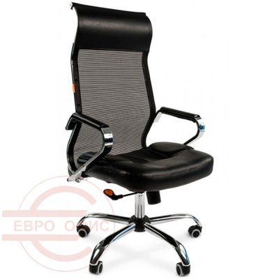 700 Кресло для руководителя  Chairman, обивка комбинированный (Чёрный)