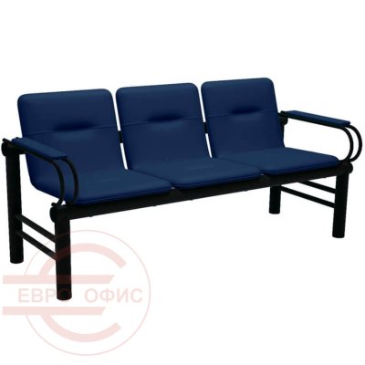 ТРОЯ UN 2П СМ 105/1UN-03 Многоместная секция  COMFORUM, обивка экокожа (Синий)