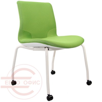 CH4412MZ Стул для посетителя EGA VISITOR Fursys, обивка ткань (Зелёный)