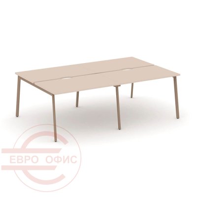 ES.D.RS-4.2-VP Рабочая станция на 4 места RIVA Estetica (Капучино/Металл Латте)