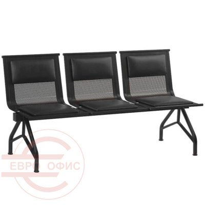 СТИЛЛ+ СМ 86/4-03 Многоместная секция  COMFORUM, обивка экокожа (Чёрный)