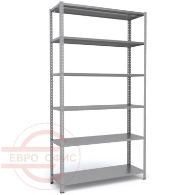 MS-220x120x40 Металлический стеллаж ПРОМЕТ, 6 (Серый полуматовый (RAL 7038))