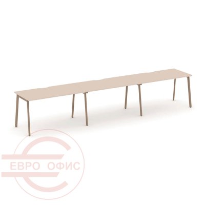 ES.RS-3.3-VP Рабочая станция на 3 места RIVA Estetica (Капучино/Металл Латте)