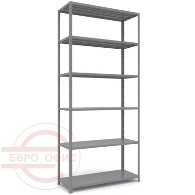 MS_220x100x40 Металлический стеллаж ПРОМЕТ, 6 (Cерый полуматовый (RAL 7038))