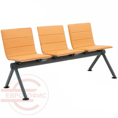 ВЕКТОР ПЛЮС БП МС 11/2-03 Многоместная секция  COMFORUM, обивка экокожа (Оранжевый)