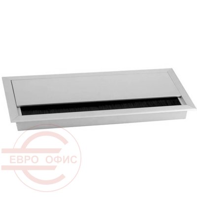 ИНР 129517 (Кабельный впуск 256x100) Рамка Profoffice SISO (Серебристый)