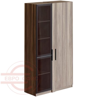 TS-48+TS-07.1+TS-08.1 Шкаф с гардеробным отделением и стеклянными дверьми Мебель Стиль Time.S (Палдао MS) TS-48+TS-07.1+TS-08.1 Шкаф с гардеробным отделением и стеклянными дверьми Мебель Стиль Time.S (Палдао MS)