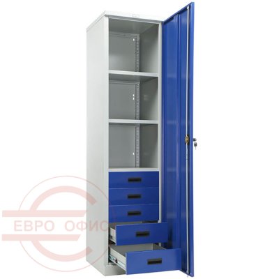 TC-1947-000305 Шкаф инструментальный лёгкий ТС ПРОМЕТ (Корпус (RAL 7038), дверь ящика (RAL 5002).)