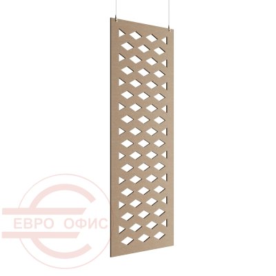 ACO-C-11 Акустическая перегородка 800х9х2400 мм. Ромбы Евро Офис (Бежевый (AC-02))