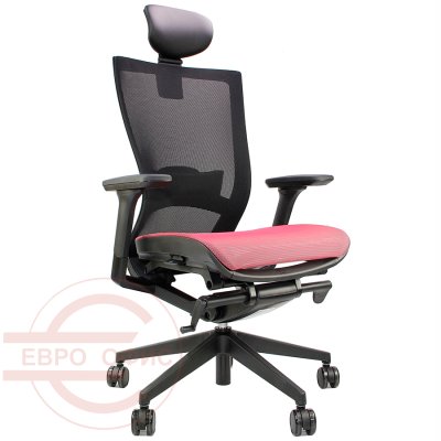 CH6100AHZ Кресло для руководителя CH6100 Fursys, обивка сетка (Красное (2D3B))