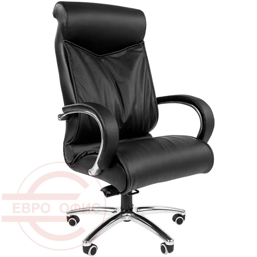 420 Кресло для руководителя Chairman, обивка кожа (Чёрный)