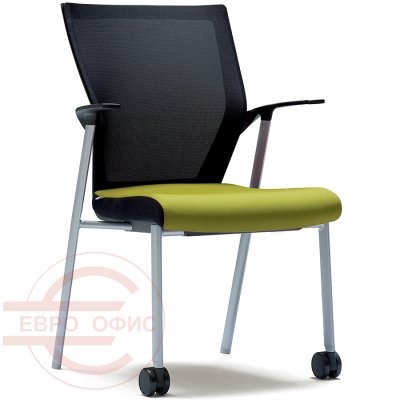 CHN4311AZ Кресло для посетителя T50 Fursys, обивка сетка / ткань (Светло-зелёное (557В))
