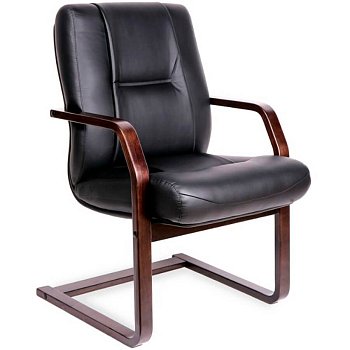 BONN C LX Кресло для переговорной  Мирэй Групп, обивка иск. кожа (Черный (орех тай)) BONN C LX Кресло для переговорной  Мирэй Групп, обивка иск. кожа (Черный (орех тай))