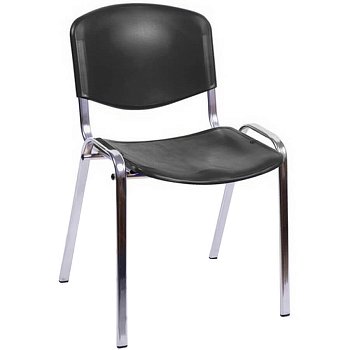 ИЗО ХРОМ УЦ Стул для посетителя  Евро Офис, обивка пластик (Оранжевый)