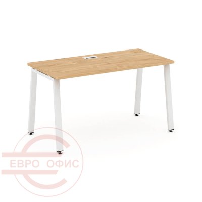 SN-6A.SP-024 Стол письменный RIVA Style Project (Тиквуд Светлый/Металл Белый)