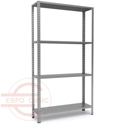MS-185x100x30 Металлический стеллаж ПРОМЕТ, 4 (Серый полуматовый (RAL 7038))