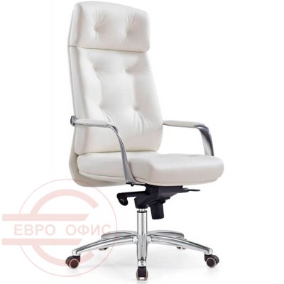 _DAO УЦ Кресло для руководителя  Бюрократ, обивка кожа (Белый)