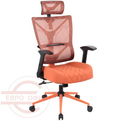 CH566 Кресло для руководителя Chairman, обивка комбинированный (Оранжевый)