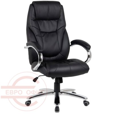 Патриот Кресло для руководителя  Евро Офис, обивка экокожа (Черный)