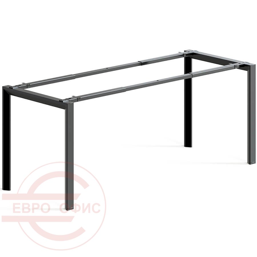 DF-136-01 (Black) Металлокаркас для стола Евро Офис Агат (Черный)