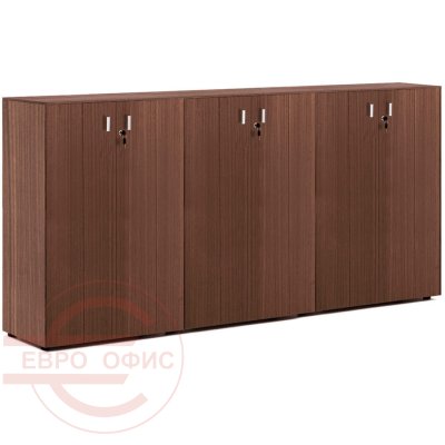 109 735 Шкаф средний H.120, 6 дв Profoffice Enzo (Эвкалипт / хром)